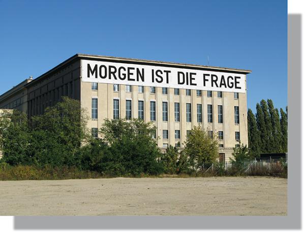 Rirkrit Tiravanija, MORGEN IST DIE FRAGE for Studio Berlin 2020 at Berghain (installation rendering) Rirkrit Tiravanija, MORGEN IST DIE FRAGE for Studio Berlin 2020 at Berghain (installation rendering)