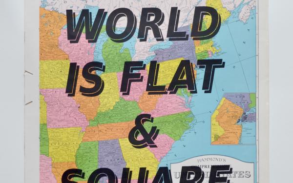 Vikenti Komitski "The World", Edition of 75 +5 AP unique pieces, silksceen on map- 33,7 x 50 .5 each