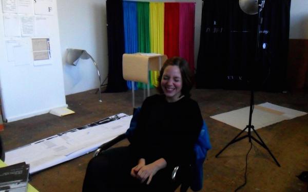 Dominique Hurth at her studio space