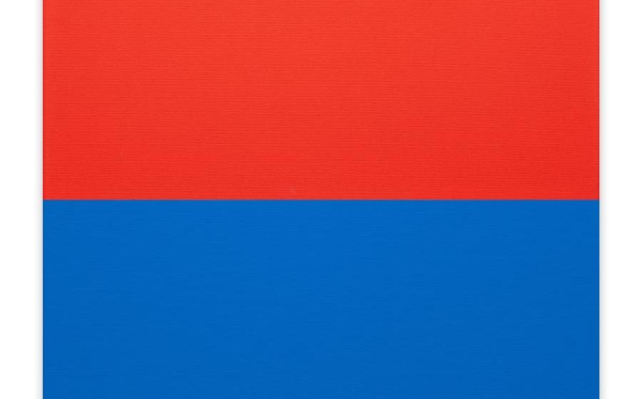 Tashi Brauen, Untitled (Horizon 11), 2023, Acrylic on canvas, 50 x 50 cm. 19 3/4 x 19 3/4 in.