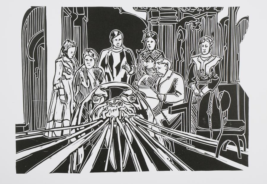 Jörn Gerstenberg, Kulisse, PVC-Druck, 35x50cm, 2013