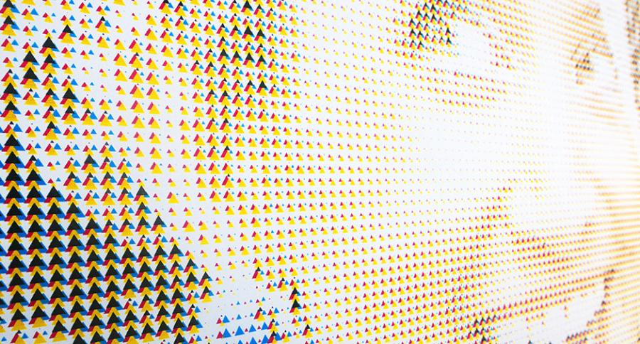 Paolo Cirio, Caitlin Hayden, 2015, from the series Overexposed, Acrylic Spray Paint on Canvas, 91x106 cm