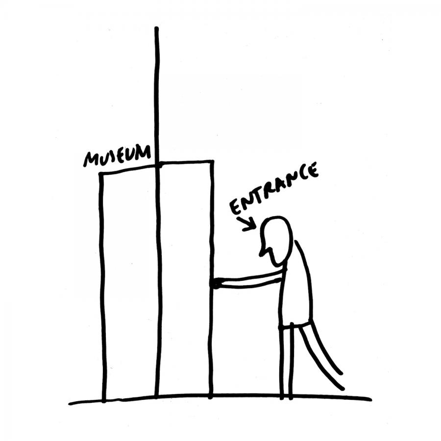 Dan Perjovschi "Moma Entrance" 