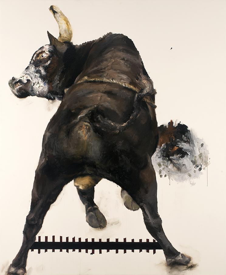 "One of Each #2", oil on linen, 88 x 72 inches, 2015, Arthur Cohen