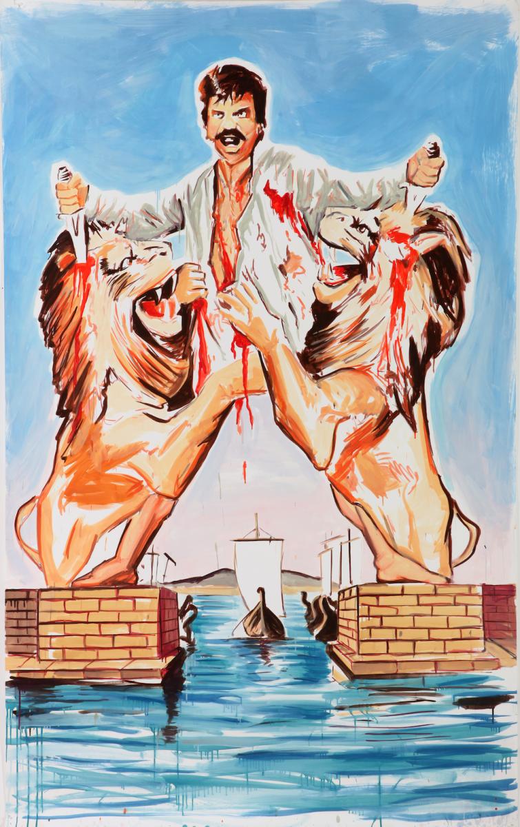 Elad Larom  Colossus, 2009. Oil on Paper, 320 x 170 cm