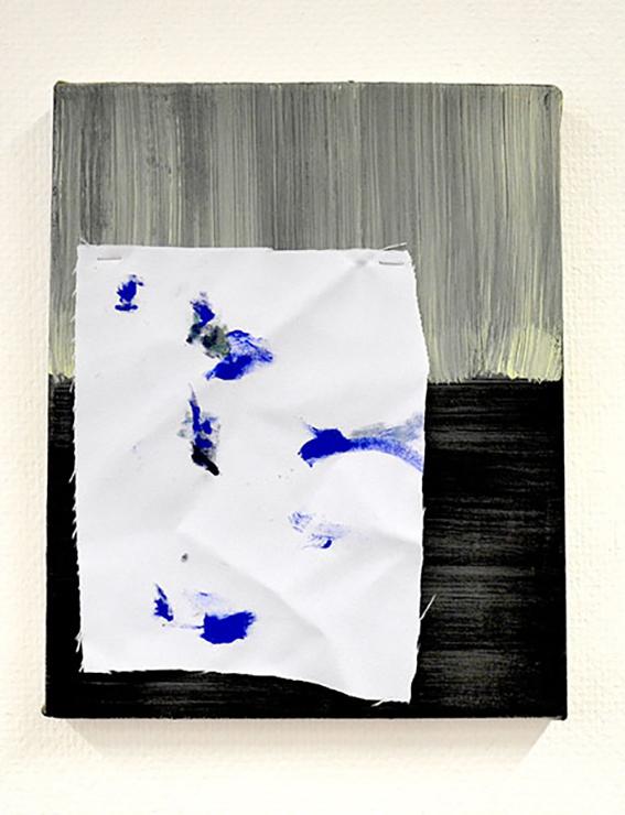 Class of signs // oil on linnen and fabric // 30x24cm // © Glenn Peeters