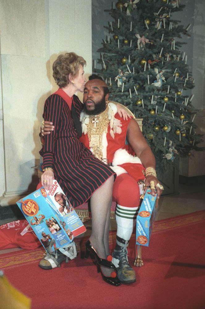Nancy Reagan & Mister T - Christmas 1983
