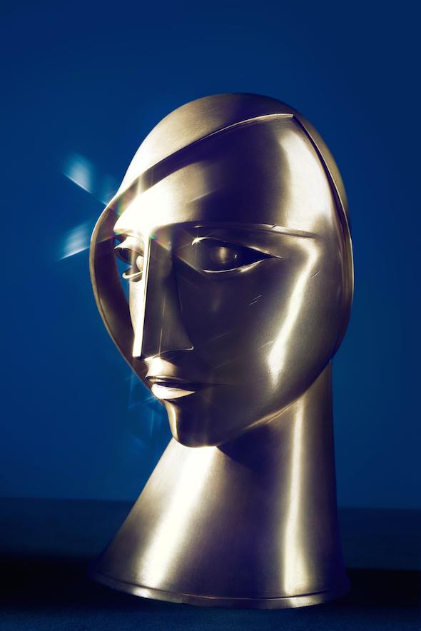 Rudolf Belling: Kopf in Messing, 1925, Messing, 33,3 x 22,5 x 19 cm, Staatliche Museen zu Berlin, Nationalgalerie, © Nationalgalerie, SMB / Johann Clausen / VG Bild-Kunst, Bonn 2017