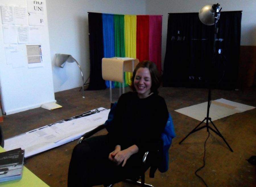 Dominique Hurth at her studio space