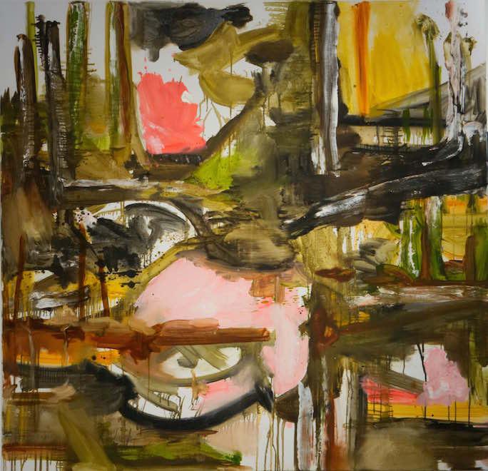 Marie Irmgard, L'ermitage was not the sanctuary it promised to be (for Charlotte Salomon), 2017, 145x150 cm, Oil on canvas