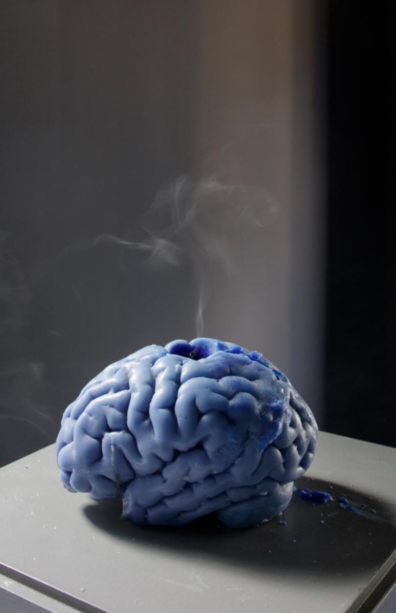 John Armleder. O.T. (candle, blue), 2004. Photo: Ludger Paffrath