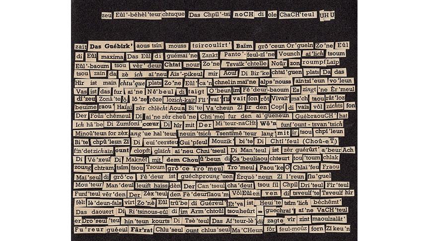 Dagmara Kraus: Collage | © Berlin kookbooks 2016 | from: das vogelmot schlich mit geknickterschnute