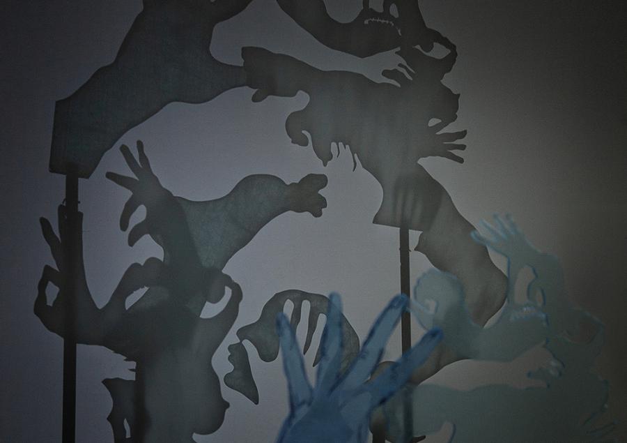 Tobias Dostal, Hieronymus tanzend, 2019, Dimension variabel, Acryl, LED´s, Metall, electronic circuitry, photo: Markus Georg