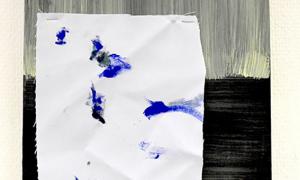 Class of signs // oil on linnen and fabric // 30x24cm // © Glenn Peeters