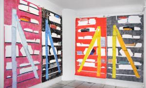 Anne Kollwitz Regallager, 2015 Installation view, Regallager, Möbelhaus A-Z, Allerstraße 16, Berlin Photo: Anne Kollwitz