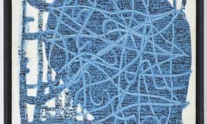 Isidore Isou 'Blue Network' 1961 Credit: Frederic Acquaviva