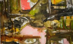 Marie Irmgard, L'ermitage was not the sanctuary it promised to be (for Charlotte Salomon), 2017, 145x150 cm, Oil on canvas