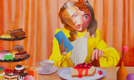 Zohar Fraiman, Ugat Gvina, 2023, Öl auf Leinwand, 115 x 195 cm