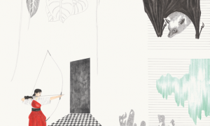 Nikola Röthemeyer Urbanlandscape no.4 (flying fox), 2017 coloured pencil, graphite on paper, 56 x 44 cm courtesy: Kuckei + Kuckei, Berlin