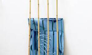 Hannah Sophie Dunkelberg, se souvenir, 2017, Polystyrol, Bambus, 180x70x10cm, photo: Hannah Sophie Dunkelberg